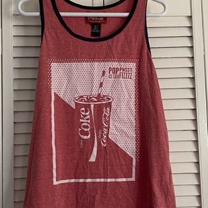 Sleeveless “coke” top, size S